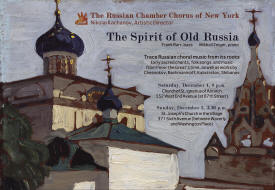 Poster for RCCNY's "The Spirt of Old Russia" concerts 